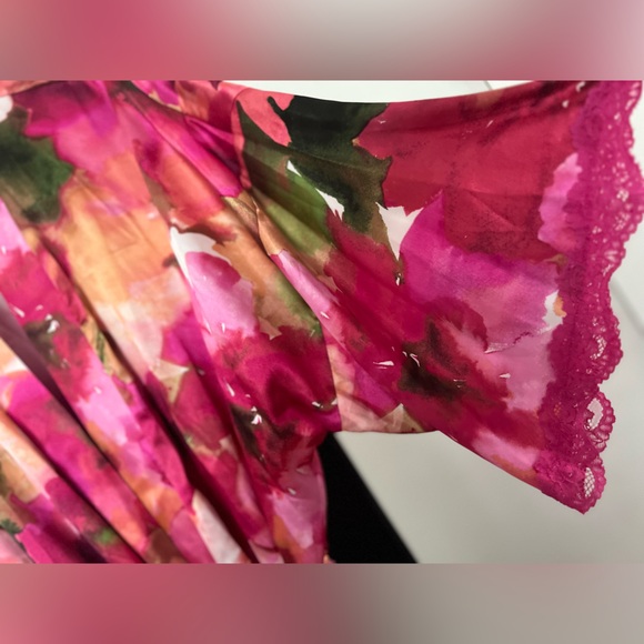 Lilac & London Floral Satin Silky Kimono Style Robe "Glam Robe" L/XL - Picture 7 of 9